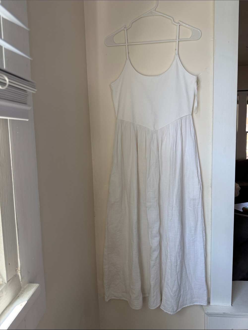 aerie White Maxi Spaghetti-Strap Dress - Picture 3 of 3